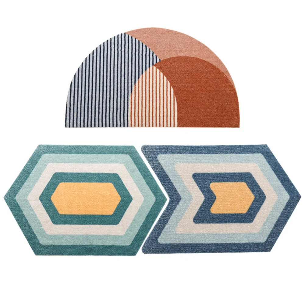 

Geometry Non-Slip Entrance Doormat Bedroom Kitchen Living Room Decorative absorbent Floor Carpet Indoor Home Carpet Products