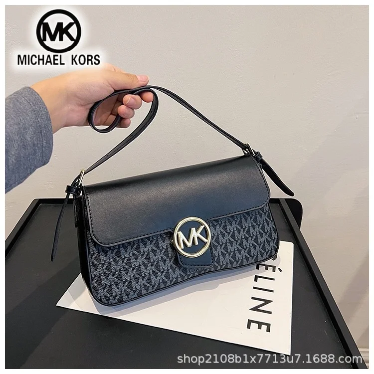 Фото Новая женская повседневная модная сумка Michael Kors 2026: наплечная/ручная, с логотипом MK, большая вместимость, для отпуска №1