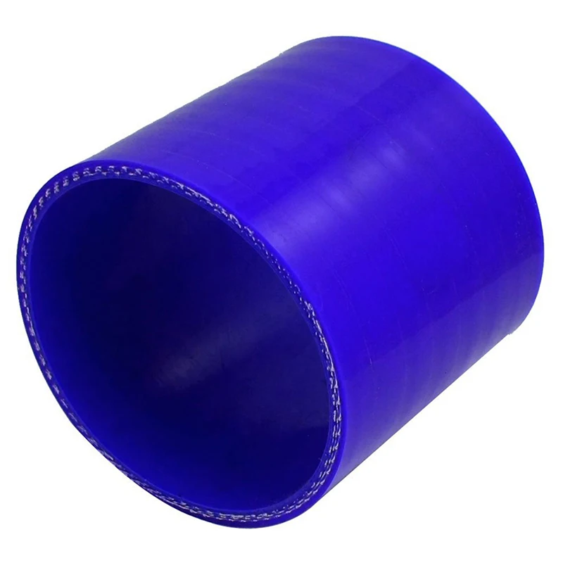 

76mm 3 inch 3 Ply Straight Silicone Hose Tube Joiner Coupling Blue
