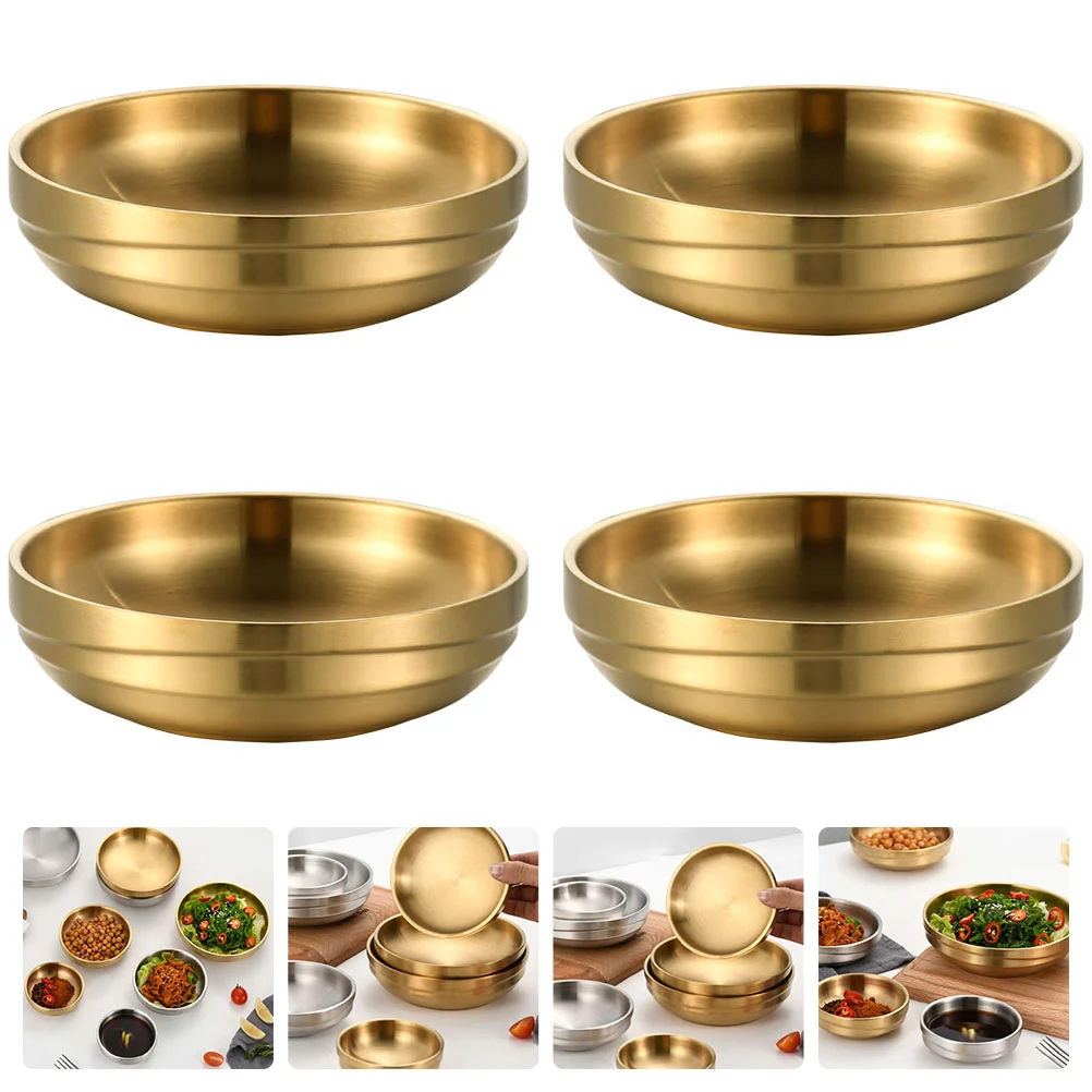 

Dishes Sauce Bowls Dipping Seasoning Serving Side Cups Sushimetal Snack Mini Condiment Golden Appetizer Chinese Pinch Steel