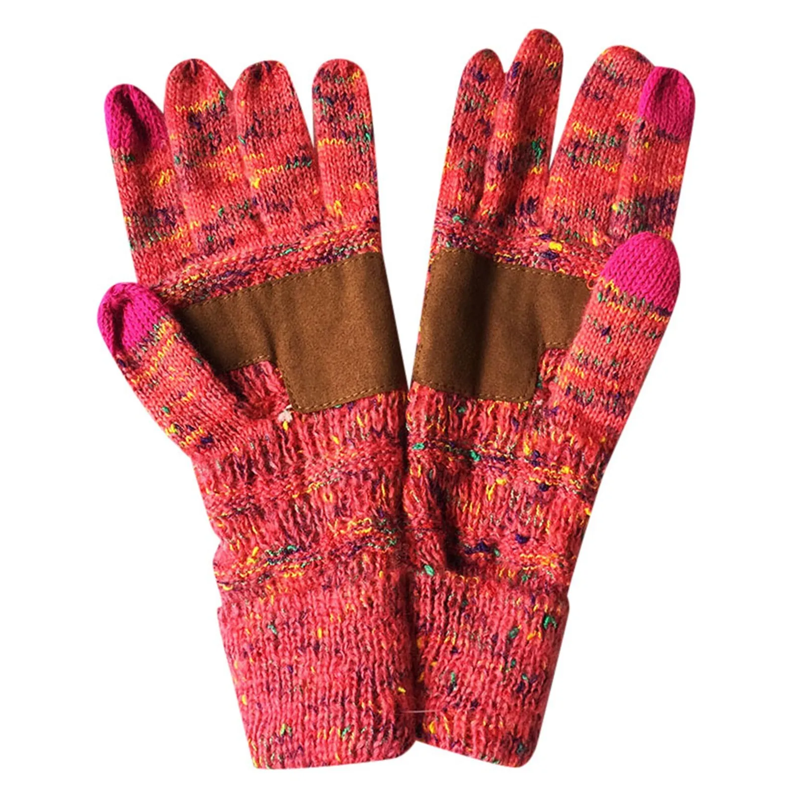 

Women's Winter Versatile Knitted Wool Warm Touchscreen Gloves Colourful Dot Yarn Solid Color Soft Comfortable Chic Gloves