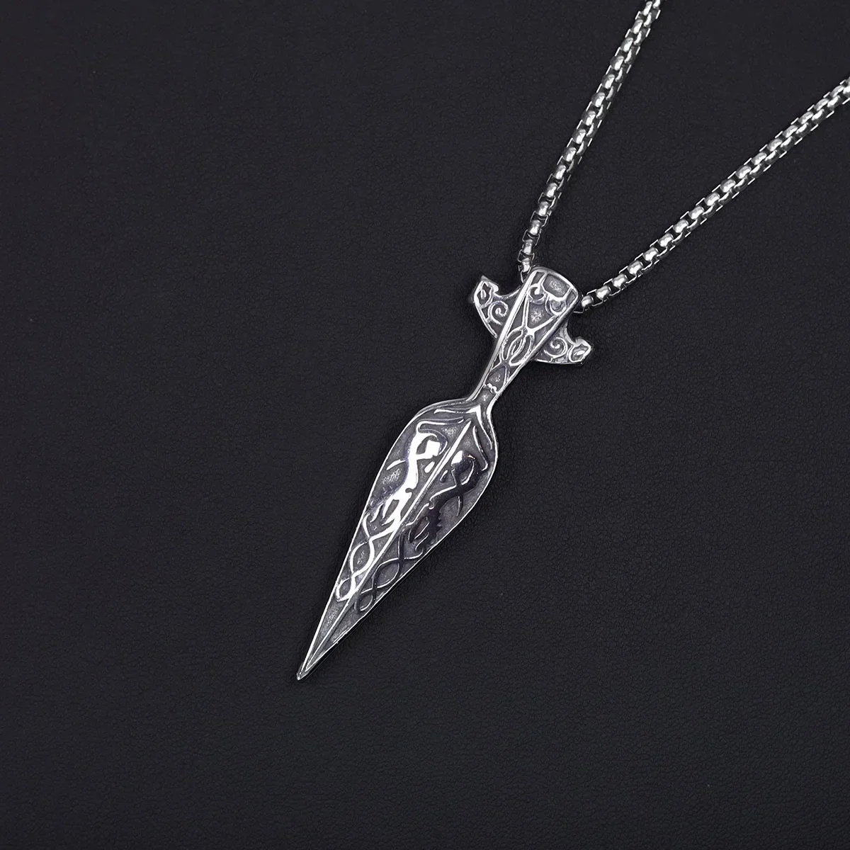 Скандинавское модное ожерелье с подвеской в виде меча викингов из нержавеющей