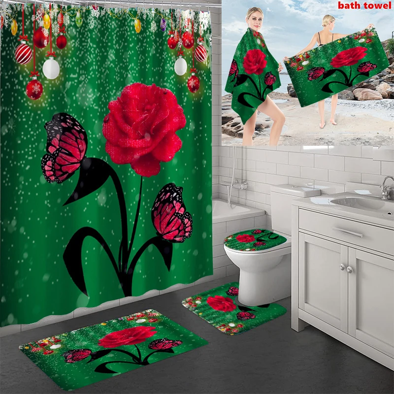 S Bath Non-slip Rug Mat Toilet Pedestal Cover Highly Absorbent Soft Beach Towel