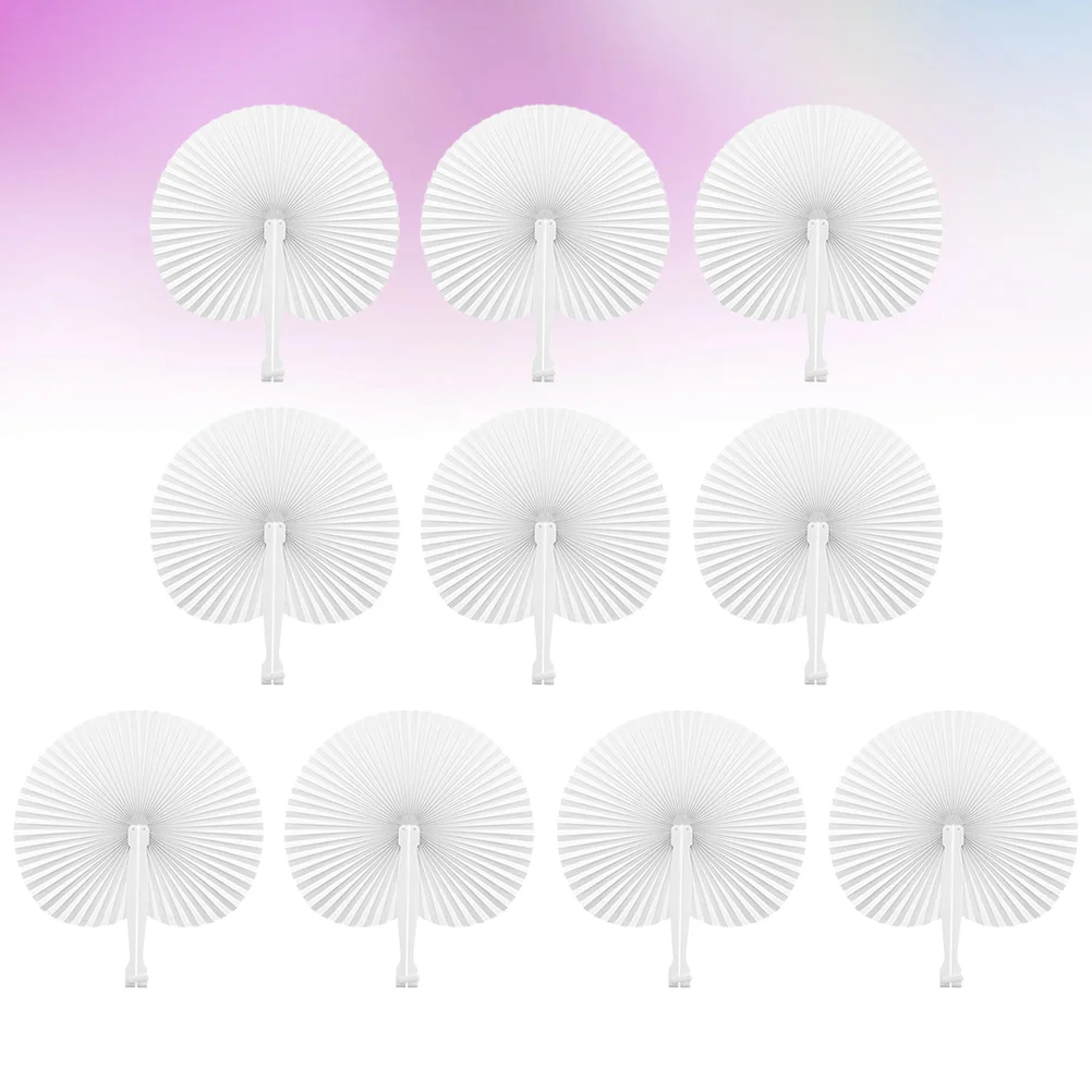 

10 шт., бумажный веер в форме сердца