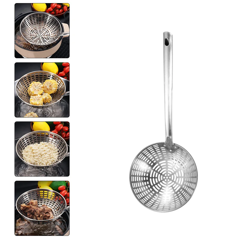 

Strainer Spoon Skimmer Ladle Cooking Kitchen Pasta Spaghetti Colander Slotted Oil Spider Metal Frying Scoop Pot Spoons Fat