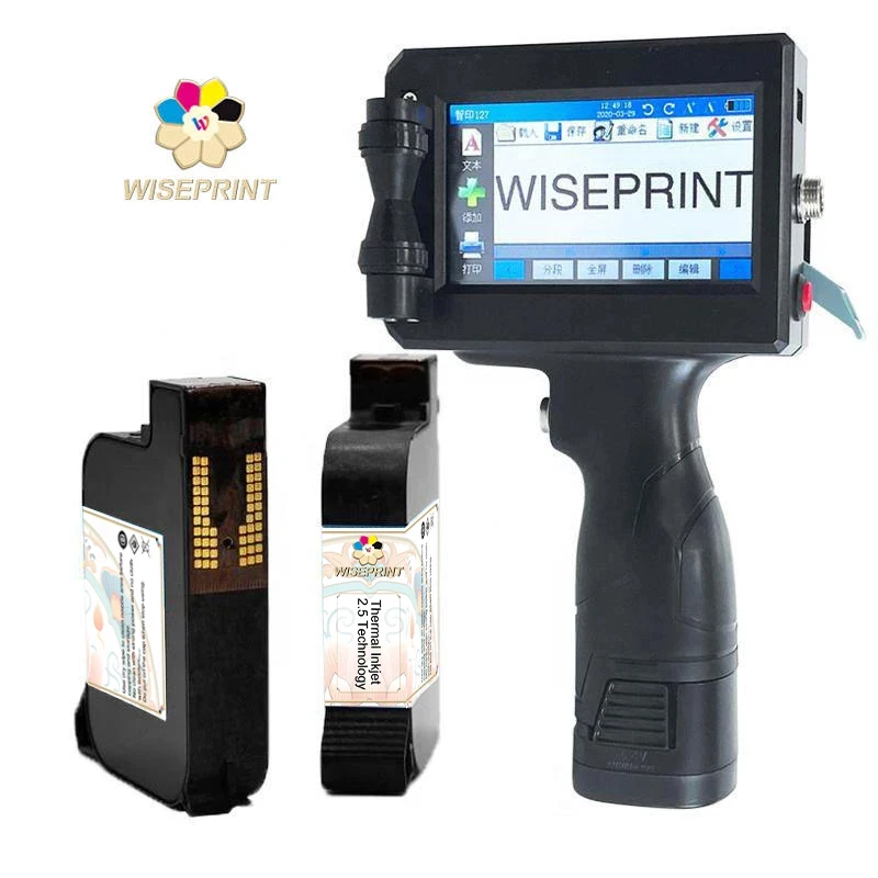 Фото Термопринтер Wiseprint Thermal TIJ 2.5 Mini для промышленной маркировки картонных коробок, портативный струйный принтер HP-WP127 для печати переменных данных №3