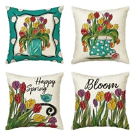 2022 new spring flower flowers cushion cover floral pillows cover sofa decorative throw pillows case 45x45cm