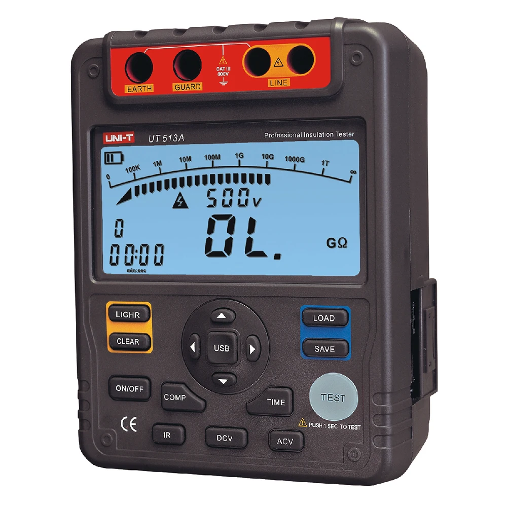 

Тестер сопротивления изоляции Meghometro Megger UNI-T UT513A
