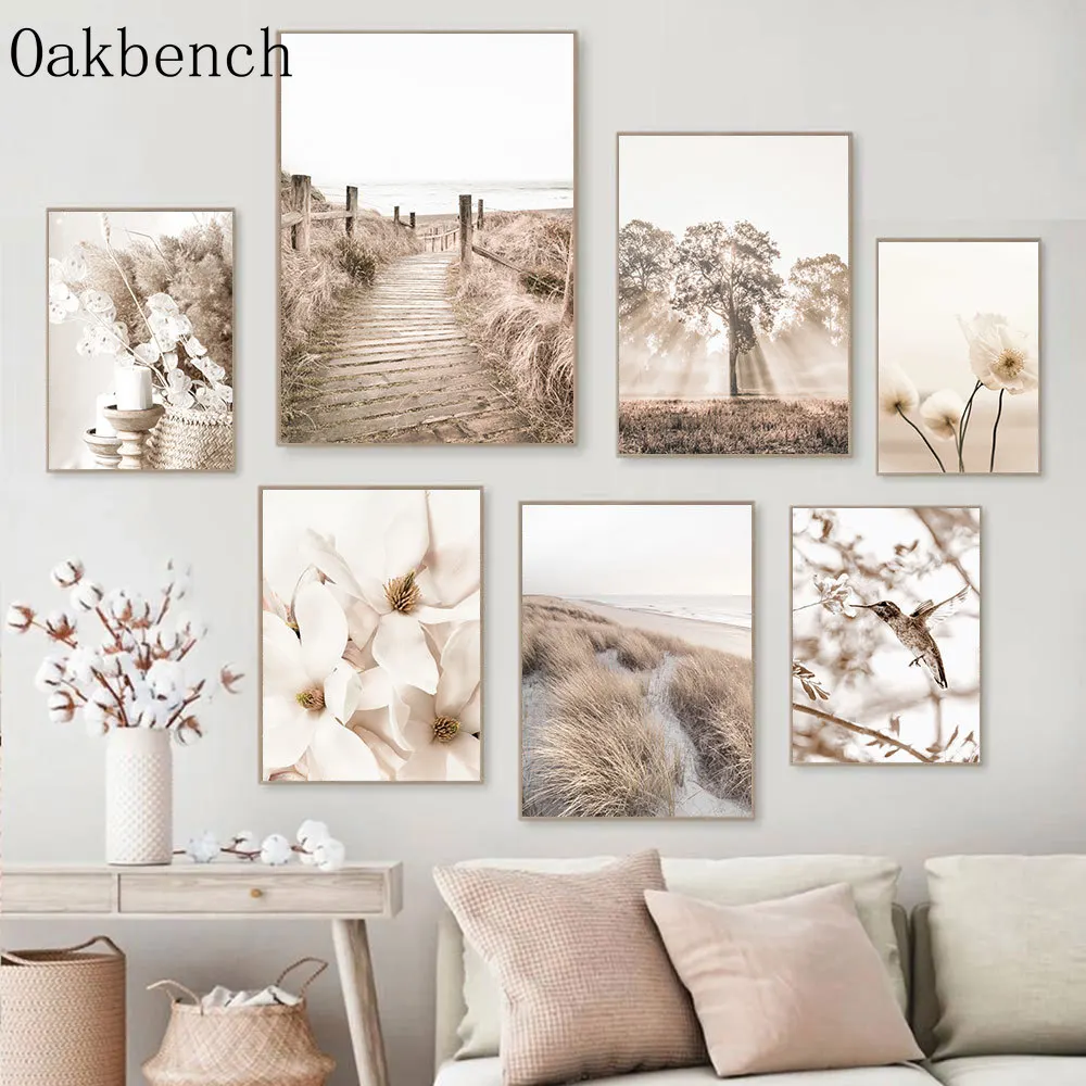 Пейзаж плакаты фотография тростник холст плакат Маргаритка художественные