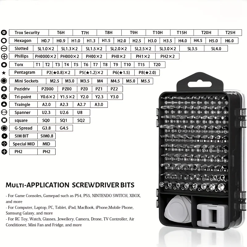 Набор прецизионных отверток из 115 предметов прецизионные компьютерные смартфоны