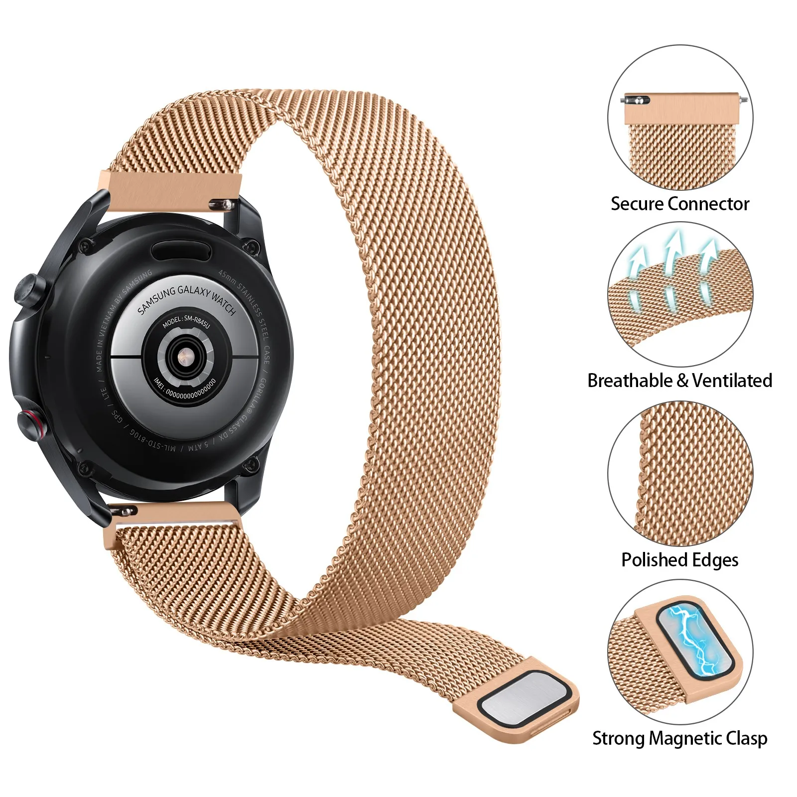 20mm Milanese Strap For Amazfit GTS 4 2 Mini 2E Smart Watch Band Magnetic Loop Belts For Huami Amazfit Bip 3 Pro S U Lite Correa