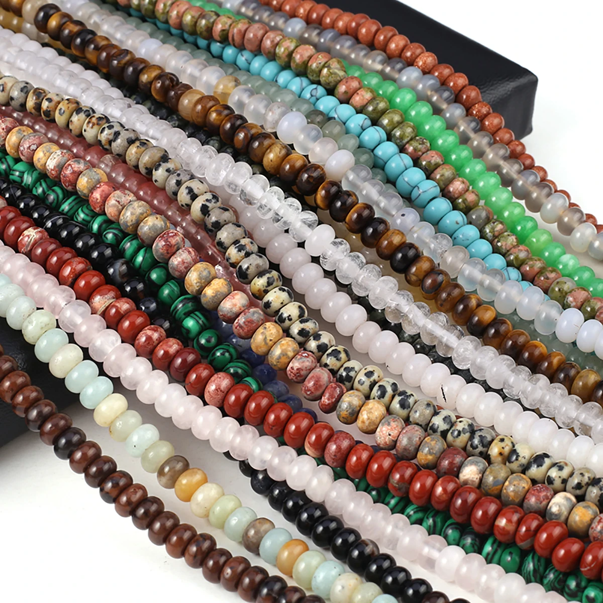 

Natural Rainbow Stone Amazonite Unakite Loose Spacing Abacus Beads DIY Jewelry Making Necklace Earrings Bracelet Accessories