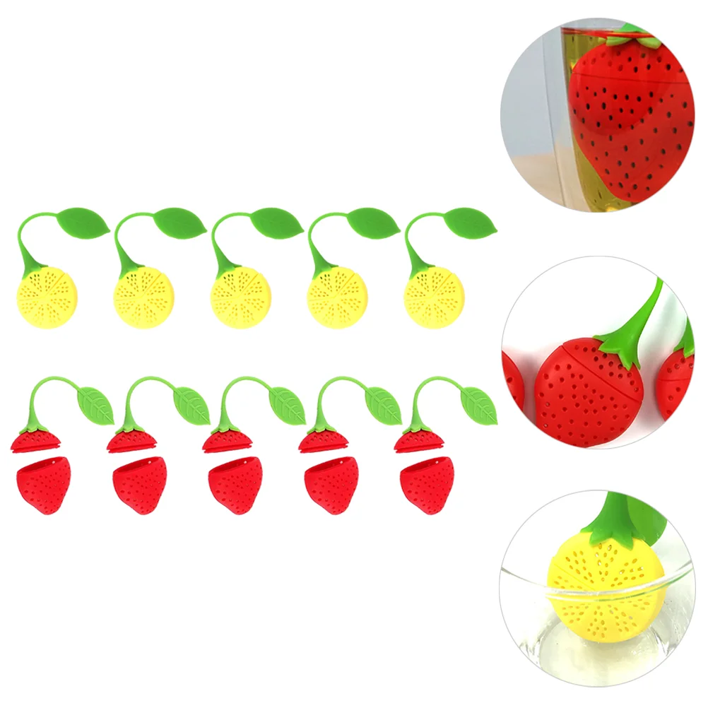 

10pcs Chic Fashionable Exquisite Tea Infuser Tea Strainer Tea Filter for Inside Indoor Home