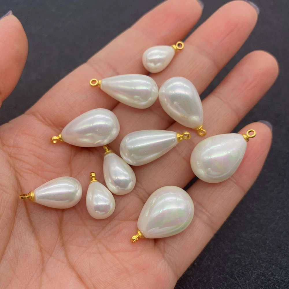

3pcs Delicate Drop Shell Pendants 8-18mm Charm Fashion Jewelry Maker DIY Necklace Earrings Bracelet Accessories