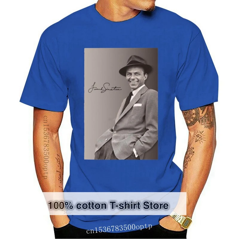

Frank Sinatra Men T Shirt Casual Trendy Gift Music Singer Artist Birthday Actor Normal Short Sleeve Cotton T-Shirts Top Tee