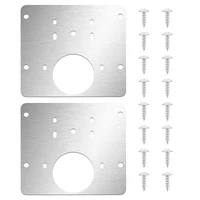 2 pcs cabinet hinges repair platestainless steel hinge repair brackets kitkitchen cupboard door hinge repair plate kit