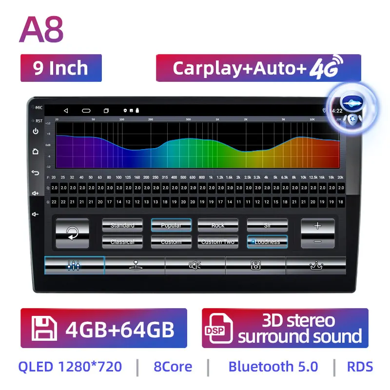 

Ruancheng 2 Din Android 7 9 10-дюймовый автомобильный мультимедийный видеоплеер Универсальный стерео радио GPS для Volkswagen Nissan Hyundai Toyota