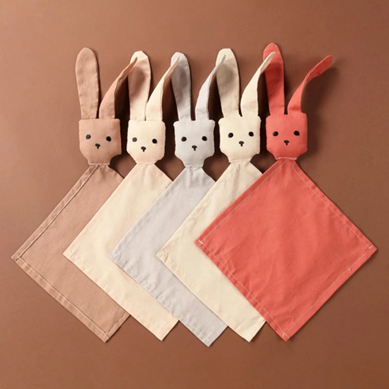 

Baby Soothe Appease Towel Bib Pacifier Clip Chain Set Soft Cotton Linen Rabbit Doll Facecloth Bath Towel Dummy Nipple Soother Ho