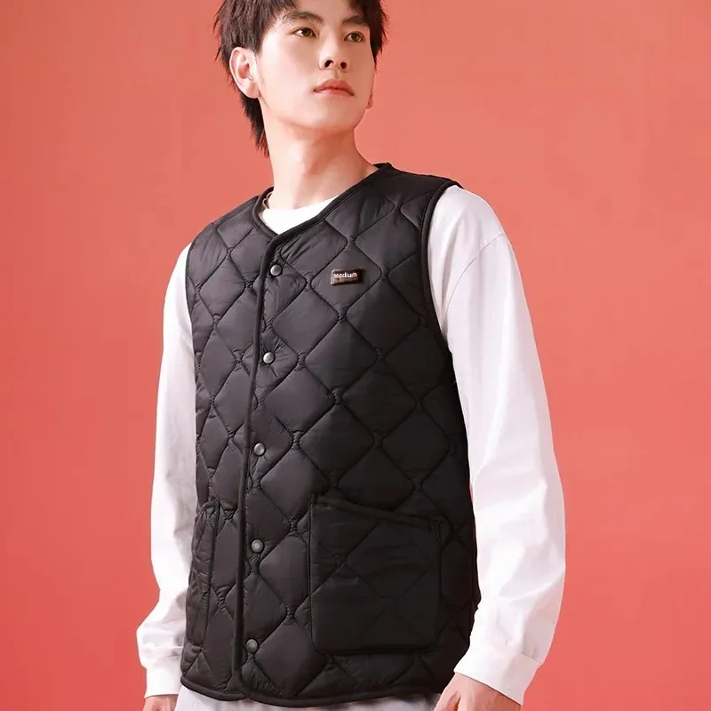 Осень/зима новый мужской женский жилет надувной флисовый шерстяной кардиган