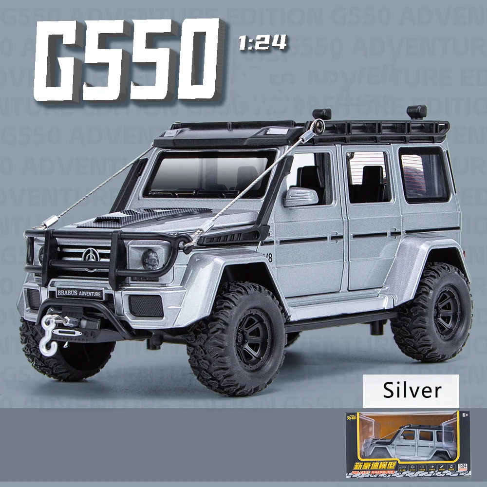 

1:24 Simulation G550 Adventure Version Alloy Car Model Sound And Light Pull Back Toy Off-Road Vehicle Boy Collection Decoration
