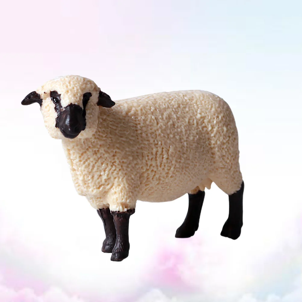 

Реалистичная модель Овцы 1 шт., имитация животного, Декор, пластиковое ремесло, настольное украшение для детей