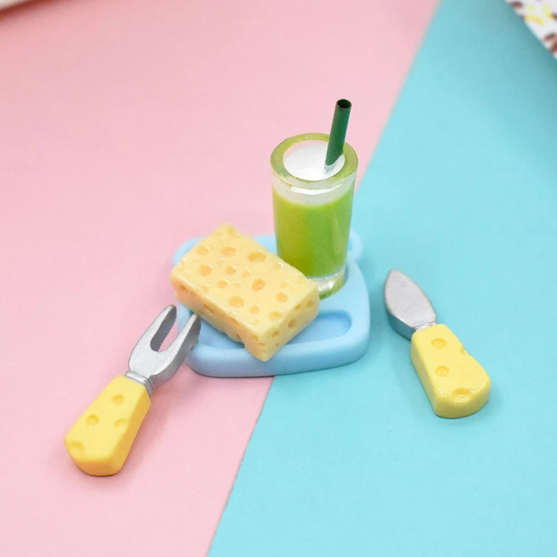 Lovely Cute 12 Spoon+Fork+Knife+Dinnerware Miniatures Dollhouse Food Decor