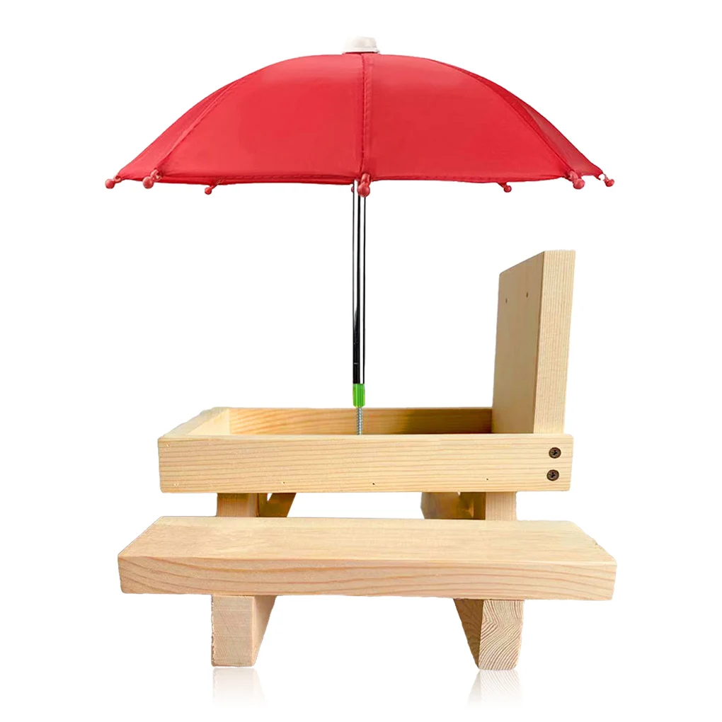 

Wood Animal Feeder Portable Removable Pet Feeding Picnic Table Indoor Outdoor House Front Yards Corn Food Storaging Holder