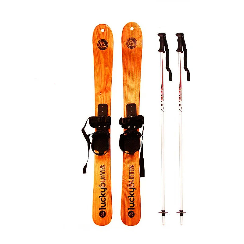 

JETSHARK Fashion High Quality Logs Ash Ski Double Board Adults and Children Wooden Bindings Snowboard