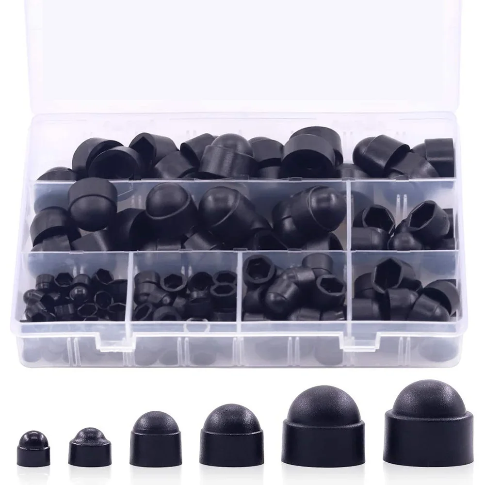 

145/160Pcs/1Set Hexagon Plastic M4 M5 M6 M8 M10 M12 Bolt Nut Dome Protection Caps Covers Exposed Protect Against Weathering