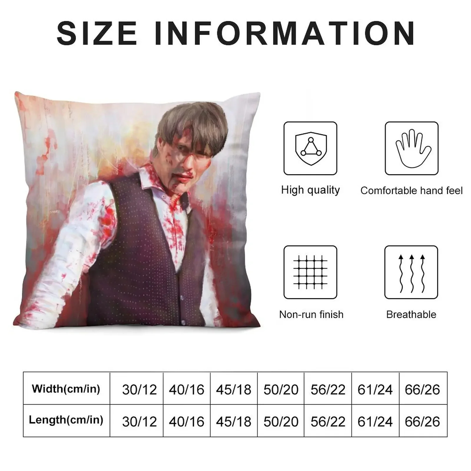 Mads Hannibal Mikkelsen Декоративная подушка Новогодняя наволочка Рождественские