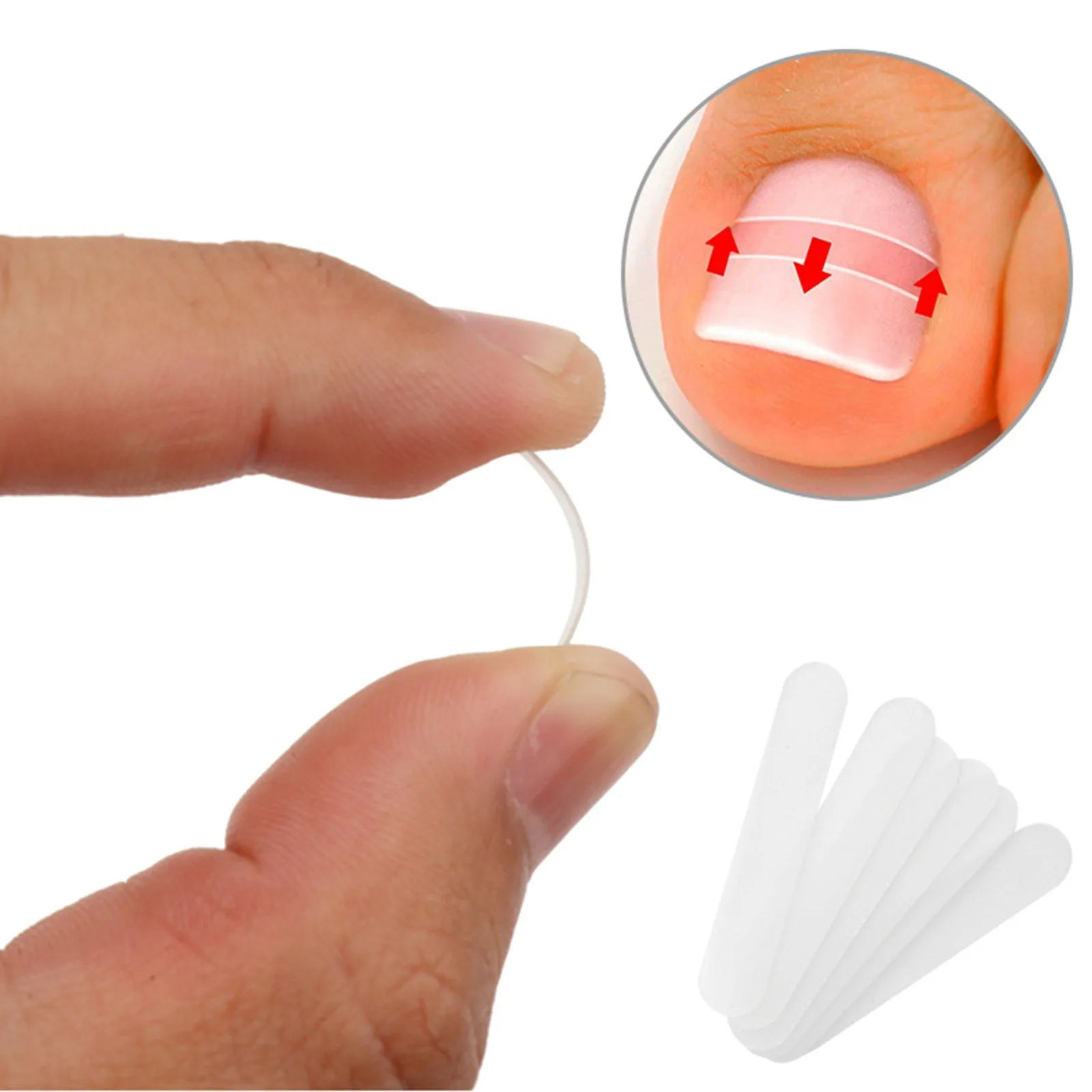 

Ingrowns Toenail Corrector Strips Brace 10pcs/bottle Straightener Clip d BS Brace Toenails Thick Baby Feet Foot Peel