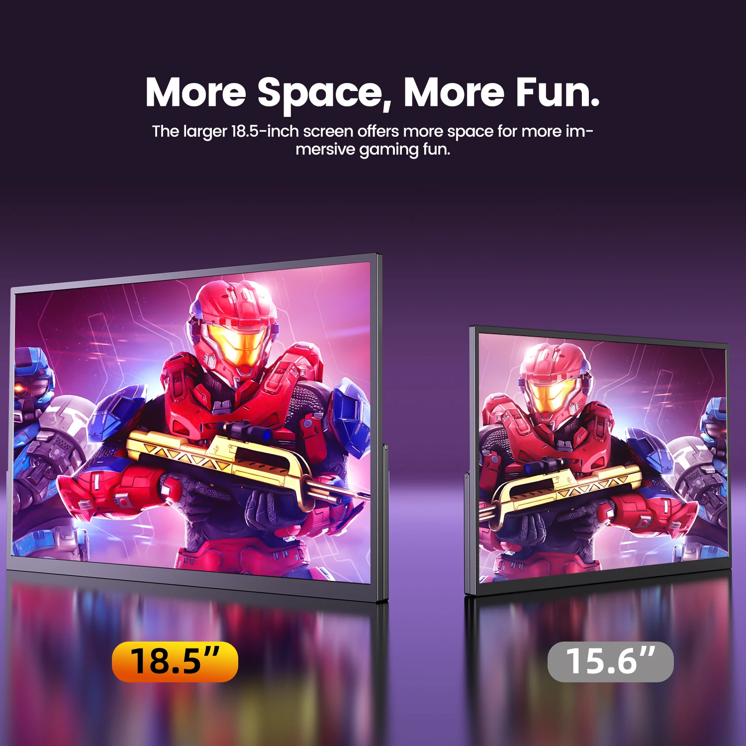Фото Идеальный портативный монитор UPERFECT 18,5 дюймов, 120 Гц, 100% sRGB, 1080p, FreeSync, IPS-динамики, USB-C, Mini HDMI, игровой дисплей для телефонов, PS5, Xbox, Switch и ПК. №4