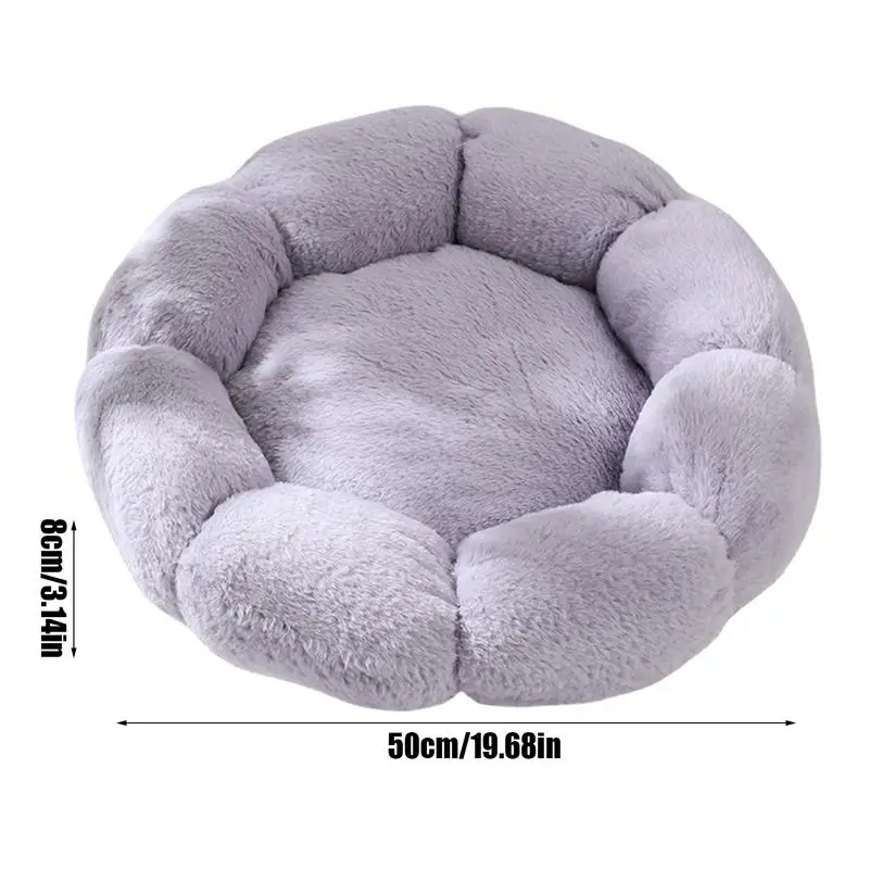 Кровать для кошек домашних Мягкая кошачья пещера Цветочные теплые кровати