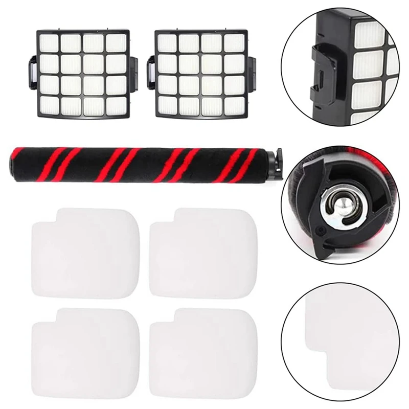 Сменный комплект для пылесоса Shark Stratos Duoclean AZ3002 AZ3000 1 ролик 2 HEPA-фильтра 4 набора