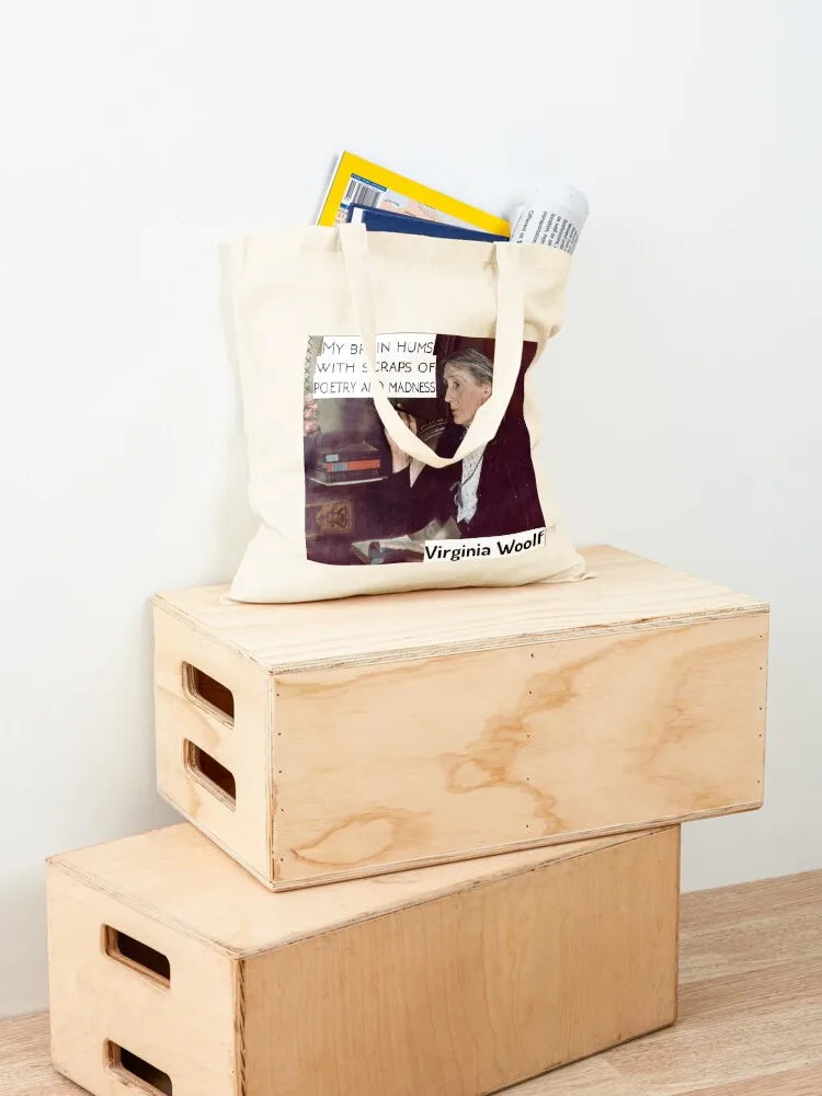 Virginia Woolf - Poetry &amp Madness Tote Bag женская сумка для покупок сумка-тоут на заказ холщовая