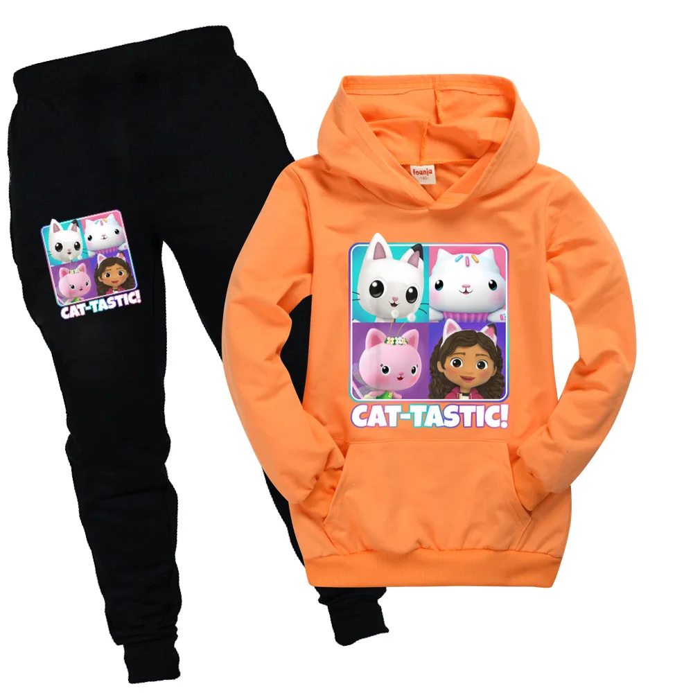 Cute Gabbys Dollhouse Hoodie Boutique Kids Clothing Baby Boys Pullover Hoody Sweatshirt Top+Pants 2pcs Set Toddler Girls Outfits