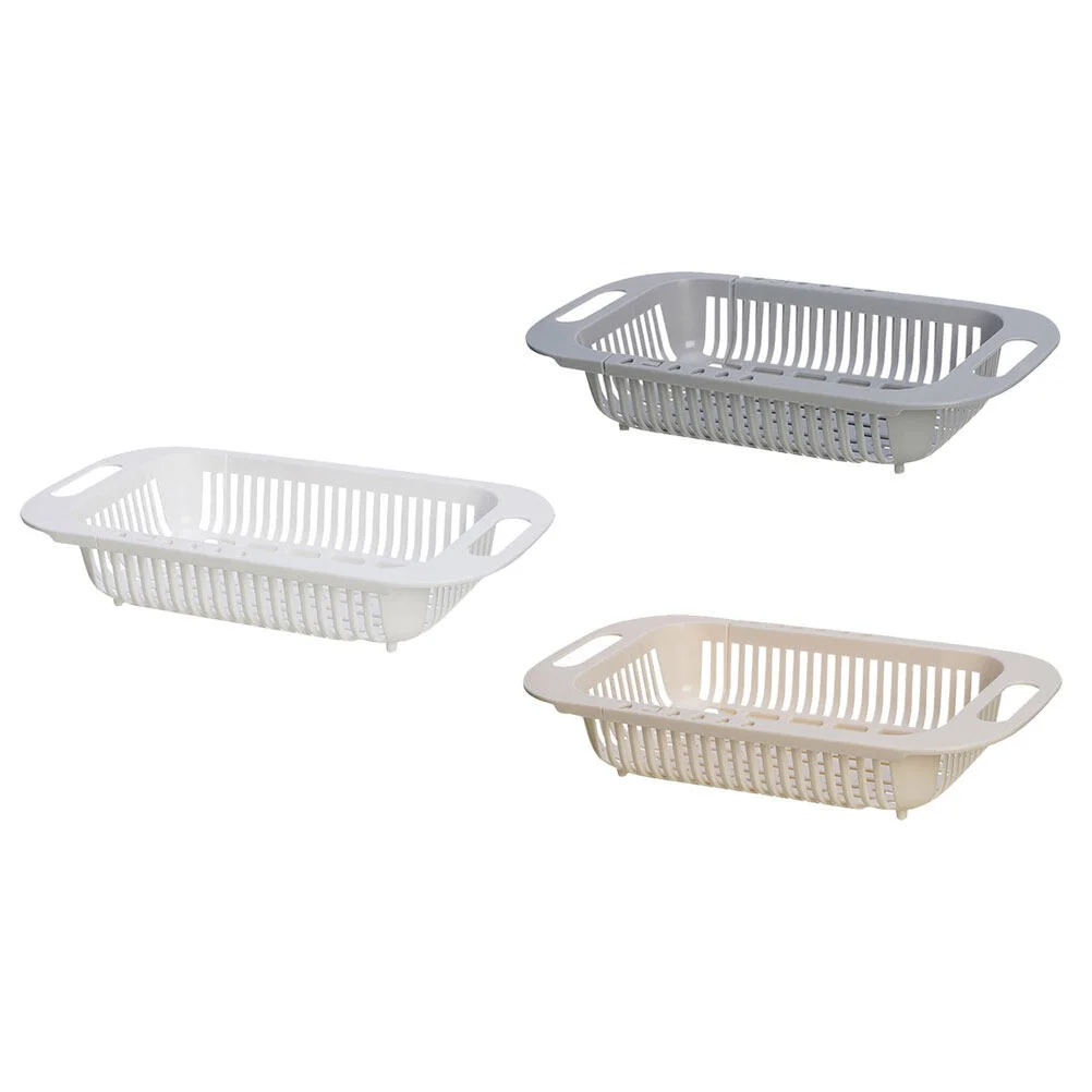 

3 Pcs Telescopic Vegetable Basket Sink Drain Laundry Racks Drying Clothes Foldable Adjust Strainers Kitchen Pp Extendable Food