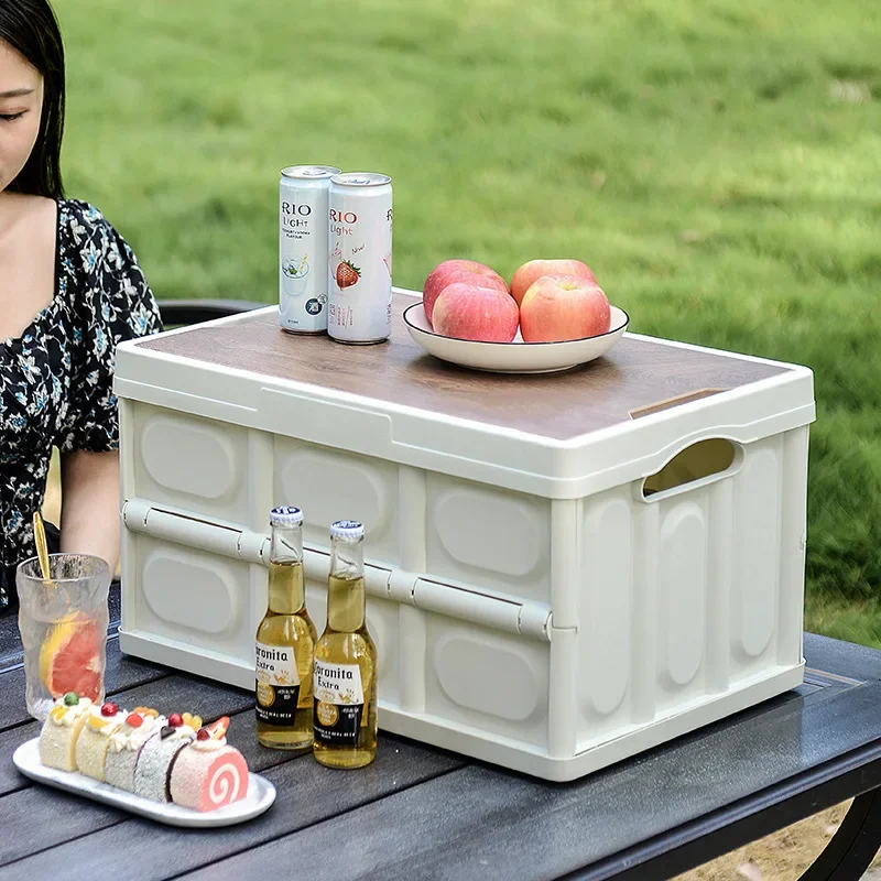 

Портативный складной ящик для хранения на открытом воздухе, для кемпинга, для автомобиля, внешняя дорожная сумка для хранения, оборудование для кемпинга