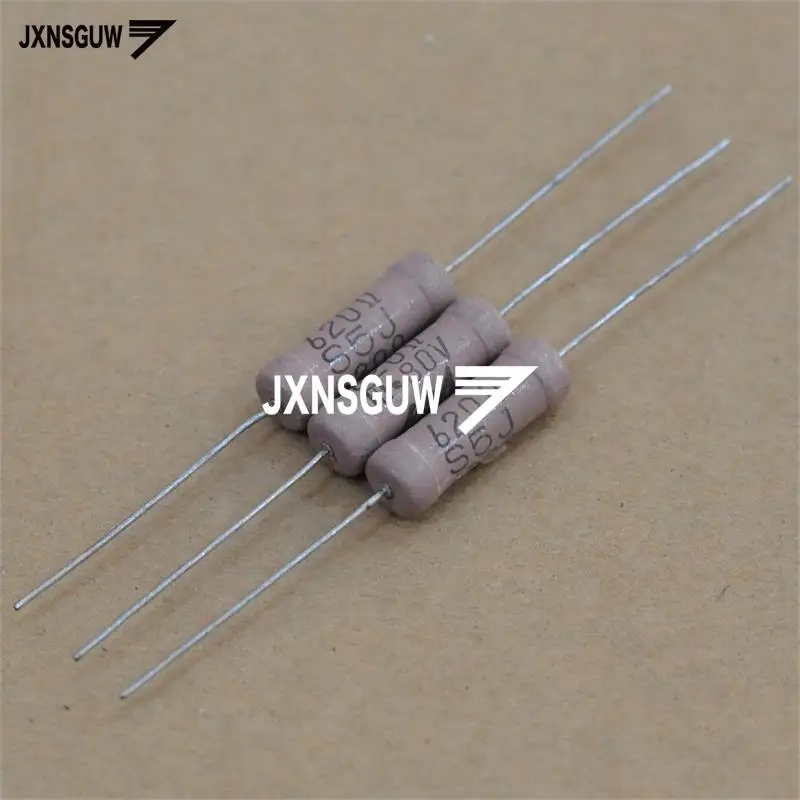 Новинка, оригинальный проволочный резистор FUTABA 5. 0 5W620R 24x8 мм, 5 Вт 620R, сопротивление жаре 620R 5 Вт 620ом 620Ω, 10 шт.