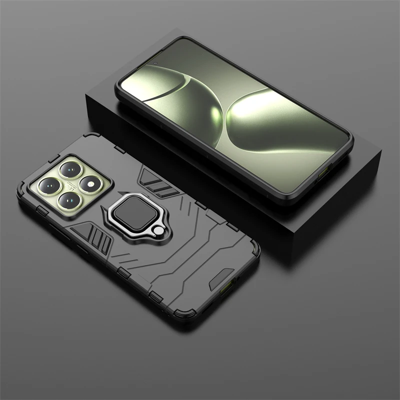 Чехол для Xiaomi 14T противоударный магнитный держатель на палец задняя крышка 14 T Pro