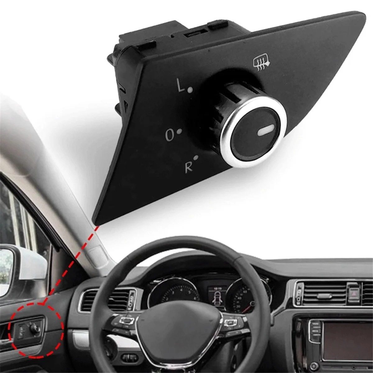 Левый переключатель боковой двери заднего вида для VW Passat 561959565C зеркала