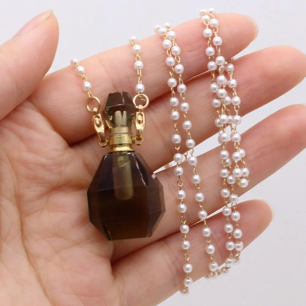 

Новинка 2021, Натуральный Полудрагоценный камень, цитрин, искусственное ожерелье, жемчужная цепочка, украшение «сделай сам», подарок