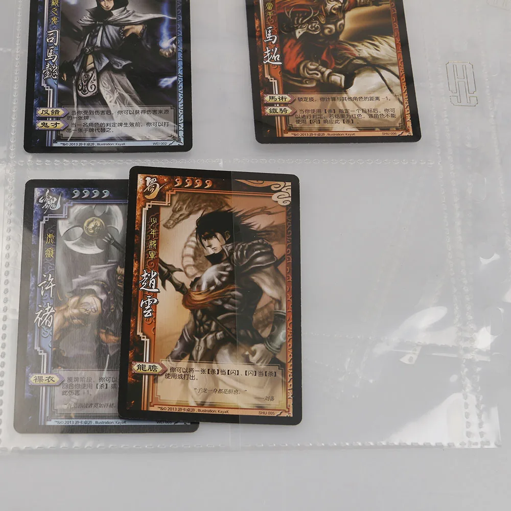 10 шт. боковая вставка 9 ячеек черные/прозрачные карманы карточки фотоальбом