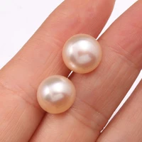 wholesale10pcs natural freshwater pearl pink round loose beads for jewelry making necklace earring accessories charm gift11 12mm