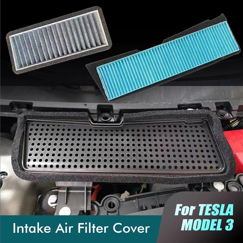 

For Tesla Model 3 2021 2022 Car Air Intake Filter Air Flow Vent Cover Melt Blown Fabric Prevent External Internal Inlet Filtre