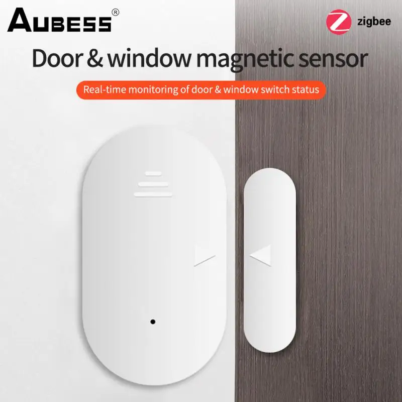 

Магнитный датчик для окон и дверей Tuya Zigbee, детектор с приложением Smart Life, система охранной сигнализации для Alexa и Google Assistant