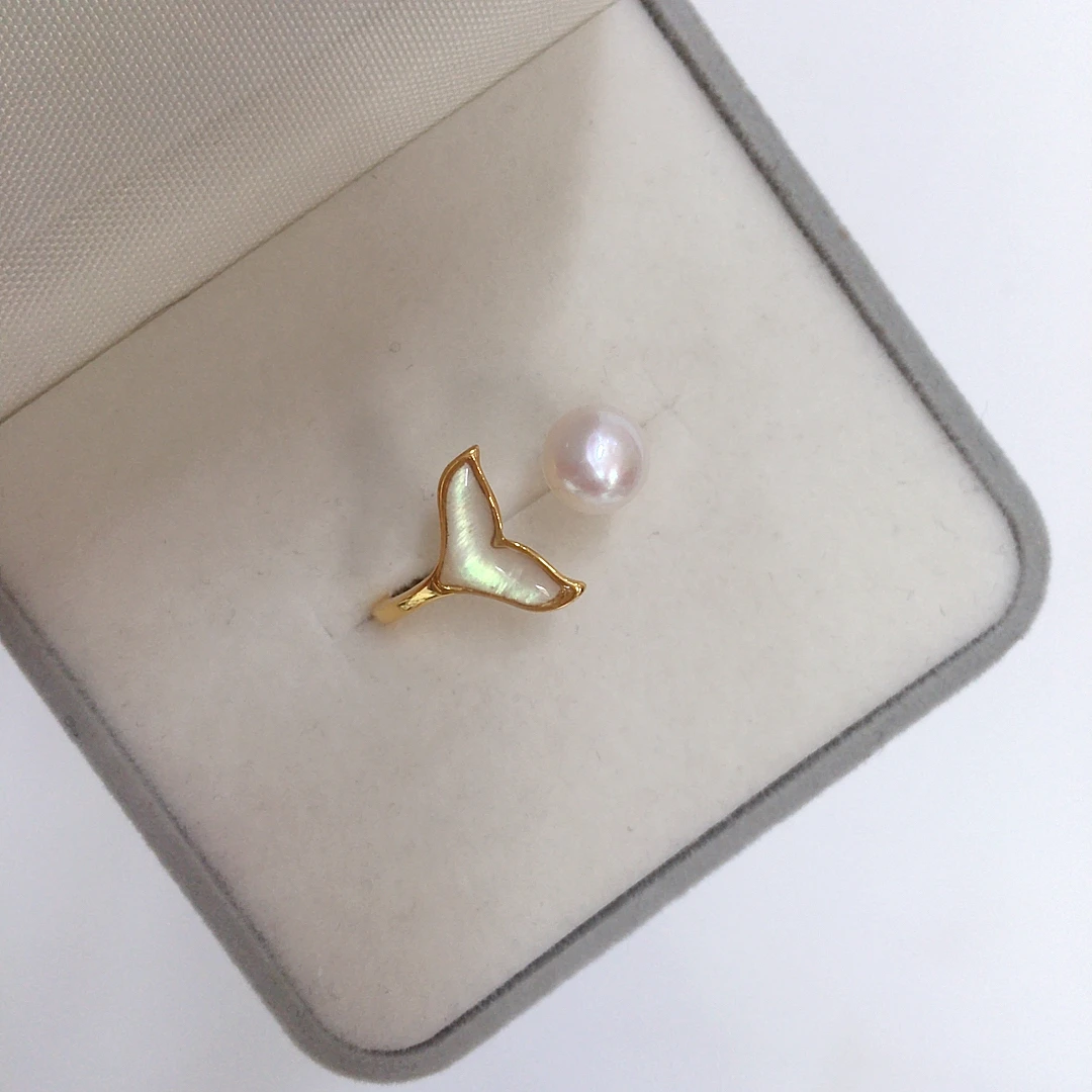 ZHBORUINI 2024 100% высококачественное кольцо с натуральным пресноводным жемчугом