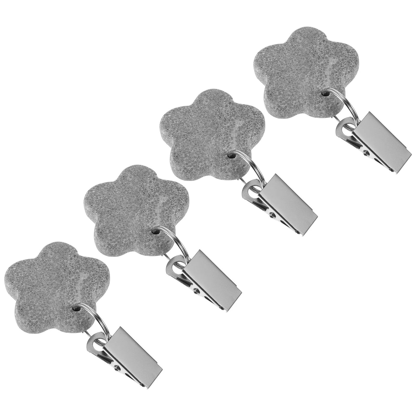 

4 Pcs Picnic Tablecloth Holders Clips for Folding Tables Pendant Clamps Weights