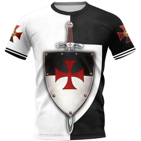 Мужская винтажная футболка Templar из полиэстера