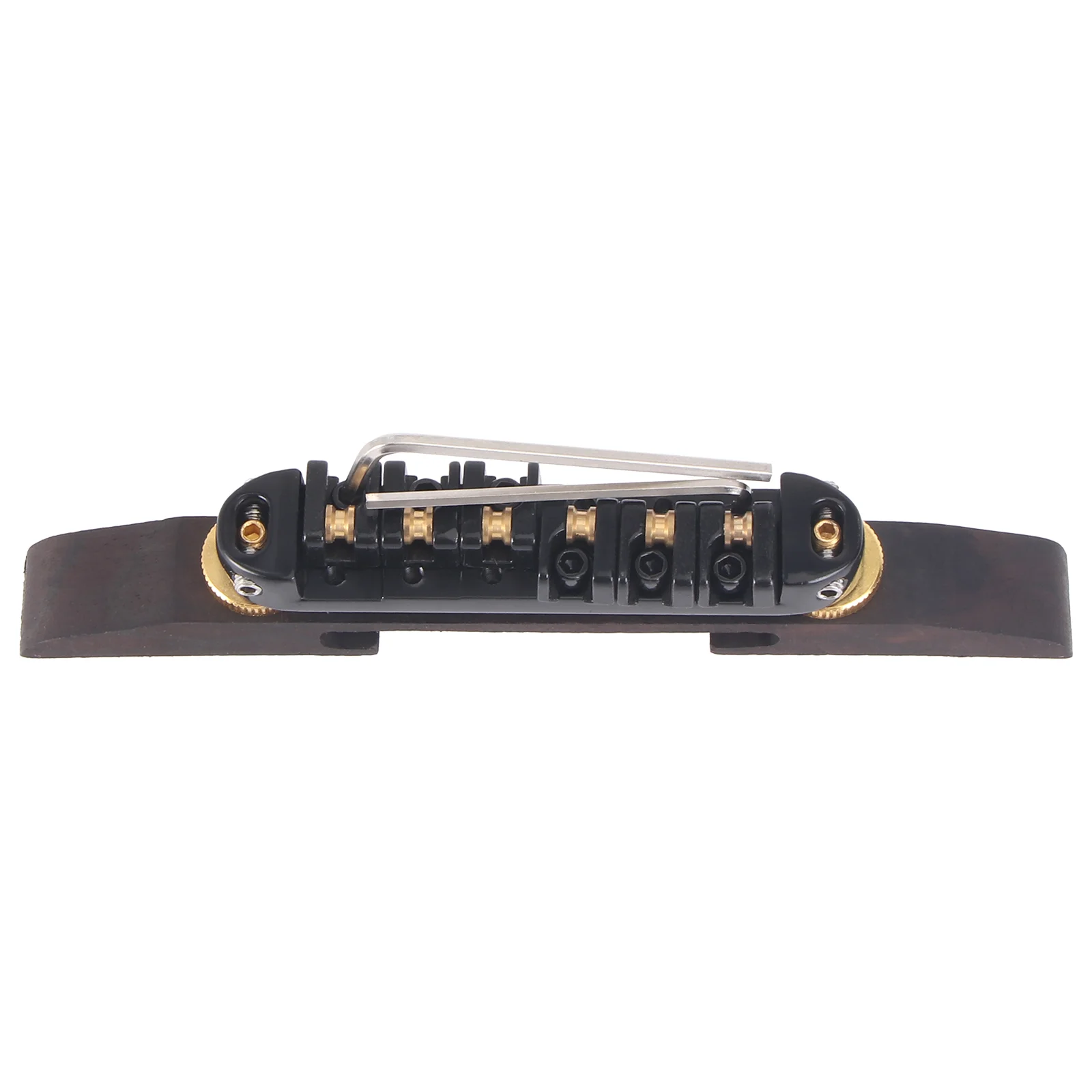 

Archtop Guitar Bridge Pearlescent Tailpiece Parts Rosewood Adjustable Gold Roller Saddles Explorer